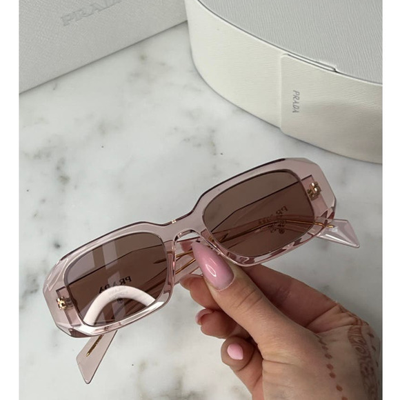 NEW Prada PR17WS Symbole Sunglasses in Peach Pink - Picture 3 of 11